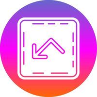 Bounce Glyph Gradient Circle Icon vector