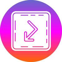 Bounce Glyph Gradient Circle Icon vector