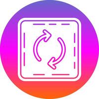 Loop Glyph Gradient Circle Icon vector