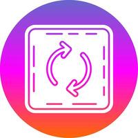 Loop Glyph Gradient Circle Icon vector