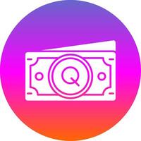 Quetzal Glyph Gradient Circle Icon vector