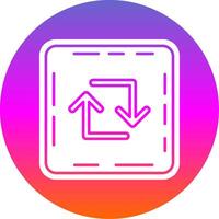 Loop Glyph Gradient Circle Icon vector