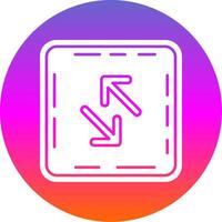 Swap Glyph Gradient Circle Icon vector