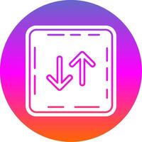 Swap Glyph Gradient Circle Icon vector