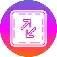 Swap Glyph Gradient Circle Icon vector