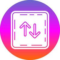 Swap Glyph Gradient Circle Icon vector