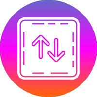 Swap Glyph Gradient Circle Icon vector