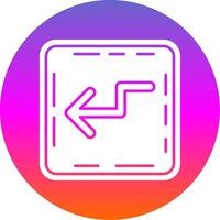 Zigzag Glyph Gradient Circle Icon vector