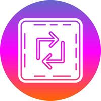 Loop Glyph Gradient Circle Icon vector