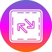 Swap Glyph Gradient Circle Icon vector