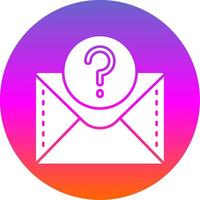 Question mark Glyph Gradient Circle Icon vector