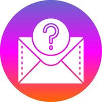 Question mark Glyph Gradient Circle Icon vector