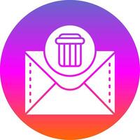 Dustbin Glyph Gradient Circle Icon vector