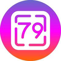 Seventy Nine Glyph Gradient Circle Icon vector