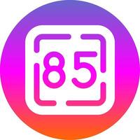 Eighty Five Glyph Gradient Circle Icon vector