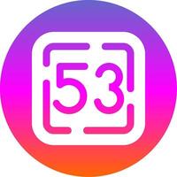 Fifty Three Glyph Gradient Circle Icon vector