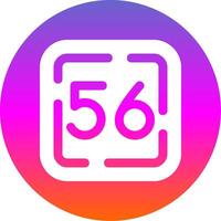 Fifty Six Glyph Gradient Circle Icon vector