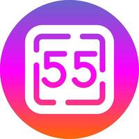 Fifty Five Glyph Gradient Circle Icon vector