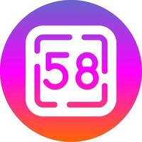 Fifty Eight Glyph Gradient Circle Icon vector