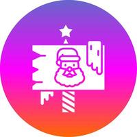 North pole Glyph Gradient Circle Icon vector