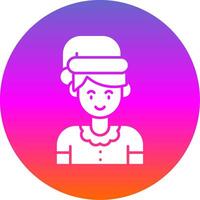Boy Glyph Gradient Circle Icon vector