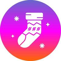 Sock Glyph Gradient Circle Icon vector