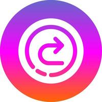 Forward Glyph Gradient Circle Icon vector