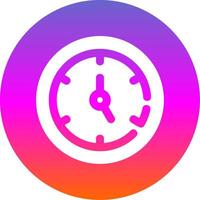 Timer Glyph Gradient Circle Icon vector