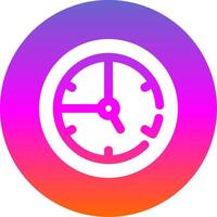 Time Glyph Gradient Circle Icon vector