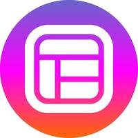 Layout Glyph Gradient Circle Icon vector