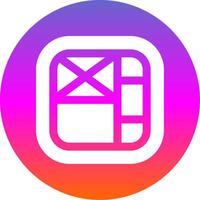 Layout Glyph Gradient Circle Icon vector