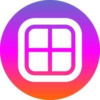Layout Glyph Gradient Circle Icon vector