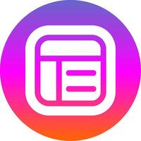 Layout Glyph Gradient Circle Icon vector
