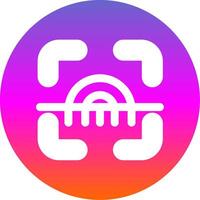 Scanner Glyph Gradient Circle Icon vector