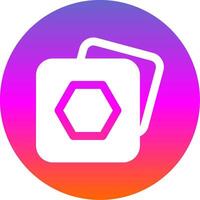 Polygon frame Glyph Gradient Circle Icon vector