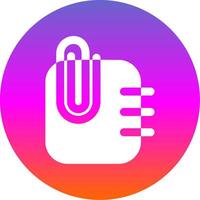 Paperclip 2 Glyph Gradient Circle Icon vector