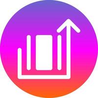Deploy object Glyph Gradient Circle Icon vector