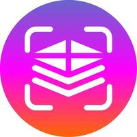 Fill adjustment layer Glyph Gradient Circle Icon vector