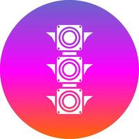 Traffic light Glyph Gradient Circle Icon vector