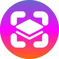 Show layer Glyph Gradient Circle Icon vector