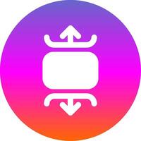 Carousel vertical Glyph Gradient Circle Icon vector
