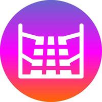 3d perspective grid Glyph Gradient Circle Icon vector