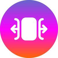 Carousel horizontal Glyph Gradient Circle Icon vector