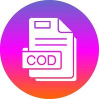 Cod Glyph Gradient Circle Icon vector