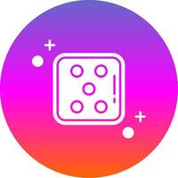 Dice five Glyph Gradient Circle Icon vector