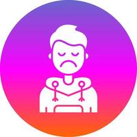 Sad Glyph Gradient Circle Icon vector