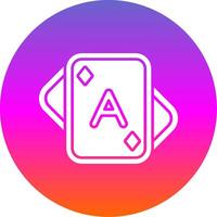 Aces Glyph Gradient Circle Icon vector