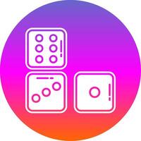 Dices Glyph Gradient Circle Icon vector