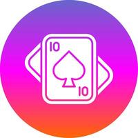 Spades Glyph Gradient Circle Icon vector