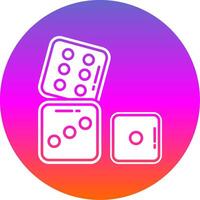 Dices Glyph Gradient Circle Icon vector